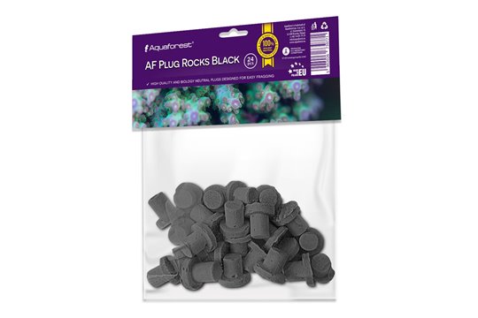 AQUAFOREST AF PLUG ROCKS BLACK 24 pcs 